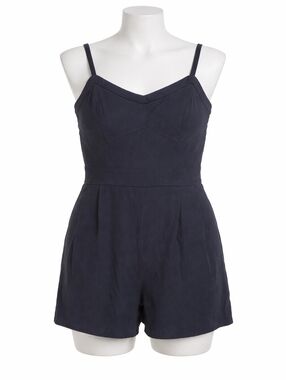 Torrid 2 Black Romper Shorts Plus Size Fit Flare Spaghetti Strap Casual